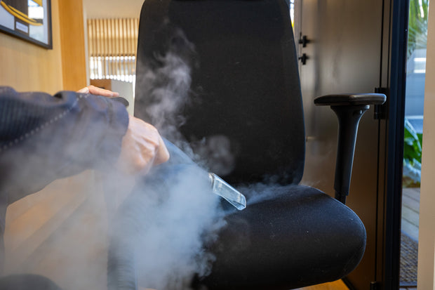 Steam cleaning office chair 
