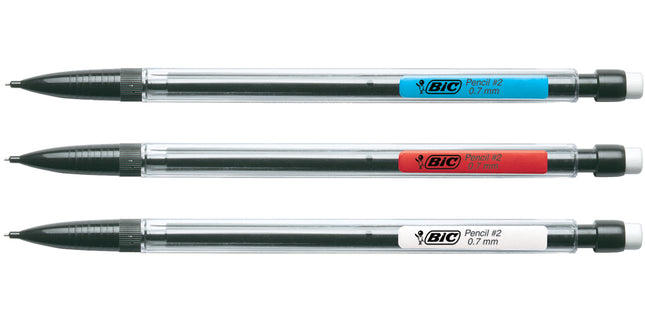 BIC 10K Mechanical Pencil 0.7mm Assorted Colours Pack 20