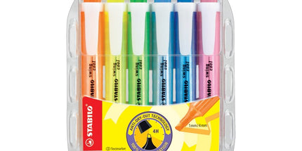 Stabilo Swing Highlighter Chisel Tip 1-4.0mm Assorted Colours Set 6