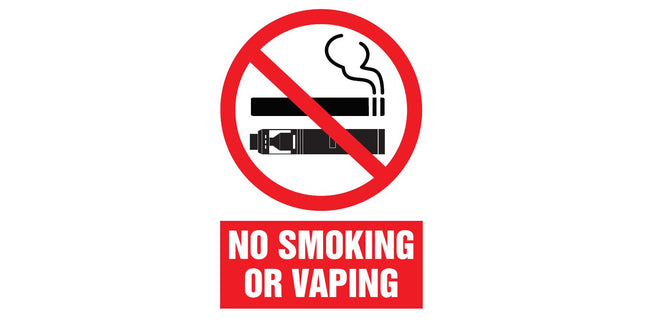 English No Smoking Or Vaping Signs Each
