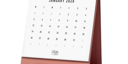 Letts Conscious 2026 Desk Calendar Clay