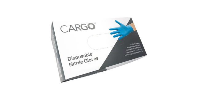 2 Care / Cargo Disposable Gloves Nitrile Powder Free Box 100