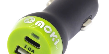 Moki RapidCharge Charger Car USB-C + USB 3.0