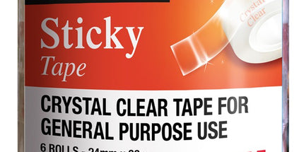 Scotch 502 Office Tape 24mm x 66m Pack 6