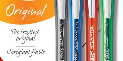 Bic Atlantis Ballpoint Pen Retractable Medium 1.00mm Assorted Colours Pack 4