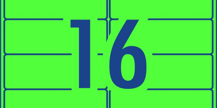 Avery Shipping Labels Laser High Vis 35932 / L7162FG 99.1 x 34mm 16 Per Sheet Fluoro Green Pack 400