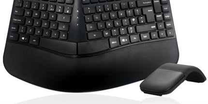Keyboard A Shape Contour Combo With Curved Bluetooth Mouse