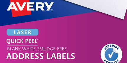 Avery Address Labels Sure Feed Laser Printer 952002 / L7162 99.1 x 34mm 16 Per Sheet Pack 320