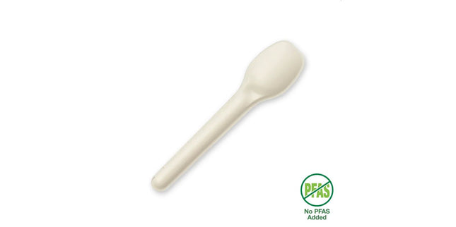 BioPak Teaspoon Compostable Bagasse Sugarcane 110mm Pack 50