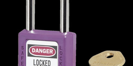 Master Lock Safety Padlock Steel Shackle - various colours