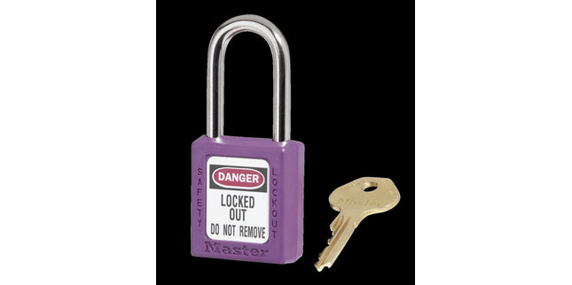 Master Lock Safety Padlock Steel Shackle - various colours