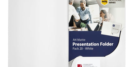 Marbig Presentation Folder Single Pocket A4 Pack 20