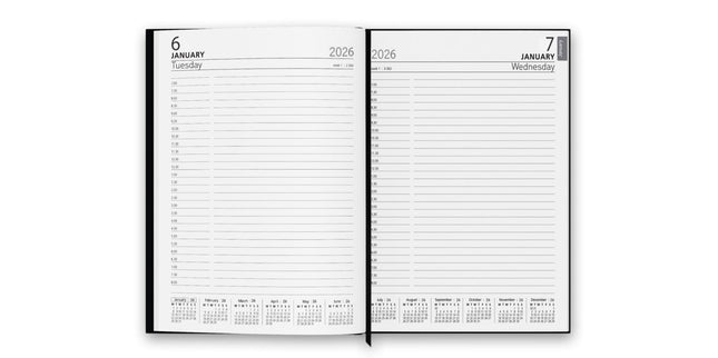 NXP Cargo 2026 Diary Day To Page Hardcover Appointment A5 Black