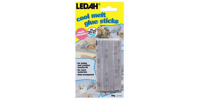 Ledah Glue Gun Refills Cool Melt Pack 60g Clear