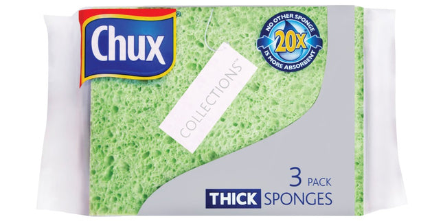 Chux Collection Thick Sponge Assorted - 3 Pack
