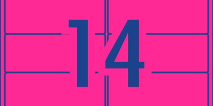 Avery Shipping Labels Laser High Vis 35957 L7163FP 99.1 x 38.1mm 14 Per Sheet Fluoro Pink Pack 350