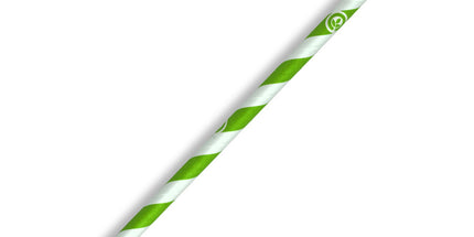 BioPak Paper Straw FSC 6mm x 197mm Green Pack 250