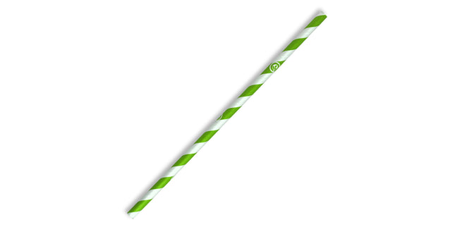 BioPak Paper Straw FSC 6mm x 197mm Green Pack 250