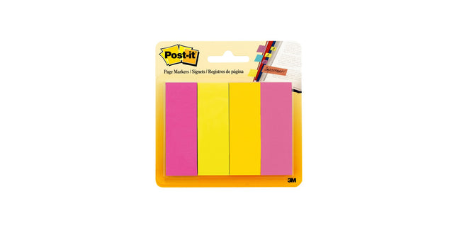Post-it Page Markers 671-4AU 22 x 73mm Assorted Colours Pack 4