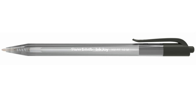 Paper Mate Inkjoy 100RT Ballpoint Pen Retractable Medium 1.0mm Black Box 12