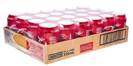 Coca Cola Soft Drink Cans 330ml Pack 24