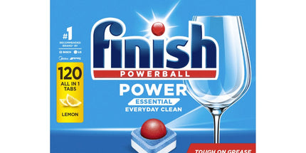 Finish Power Essential Dishwashing Tablets Lemon Sparkle Pack 120