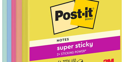 Post-it Super Sticky Self Adhesive Notes 654-5SSJOY 76 x 76mm Summer Joy Pack 5