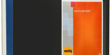 Marbig Clearview Display Book Insert Cover 50 Pocket A4 Clear Black