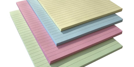 Direct Paper Writing Pad Ruled A5 Assorted Colours Pack 10