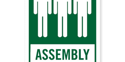 Feedback Assembly Point Sign Vinyl On PVC With Screw Holes 300 x 450mm