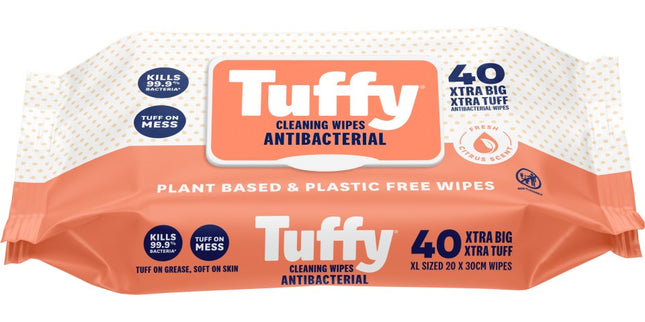 Tuffy XL Cleaning Wipes Anitbacterial Pack 40
