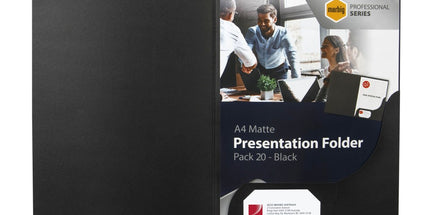 Marbig Presentation Folder Single Pocket A4 Pack 20