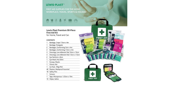 Lewis-Plast First Aid Kit Workplace Premium Soft Pack 1-5 Person