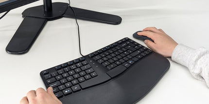 Keyboard A Shape Contour Combo With Curved Bluetooth Mouse