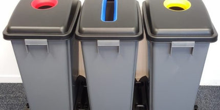 Premier Hygiene Recycle Bin 60L Red, Blue and Yellow Set 3