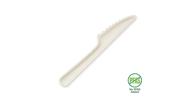 BioPak Knife Compostable Bagasse Sugarcane 150mm Pack 50