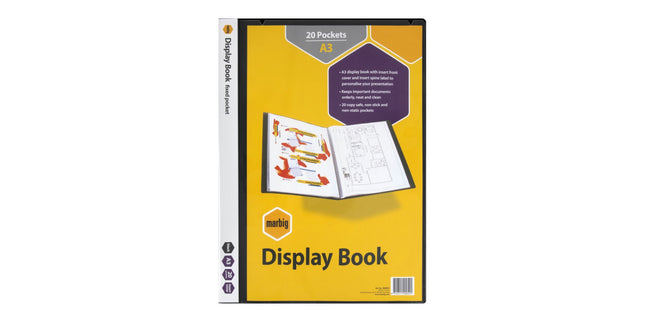 Marbig Display Book A3 20 Pocket Black