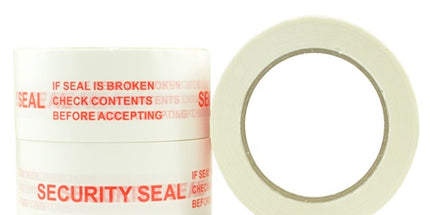Printed Tape Stop Security Seal 48mm x 100m Red/White Roll