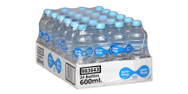 Pure Drop Water Triple Filtered NZ Still 600ml Tray 24