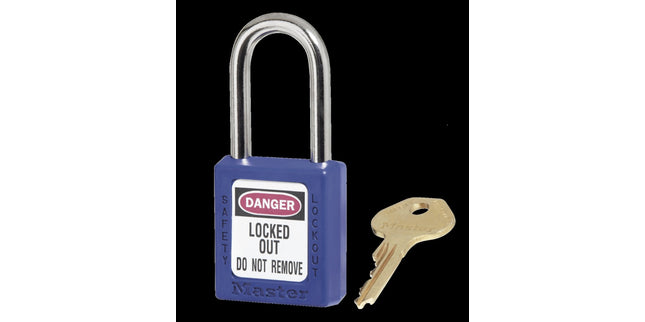 Master Lock Safety Padlock Steel Shackle - various colours