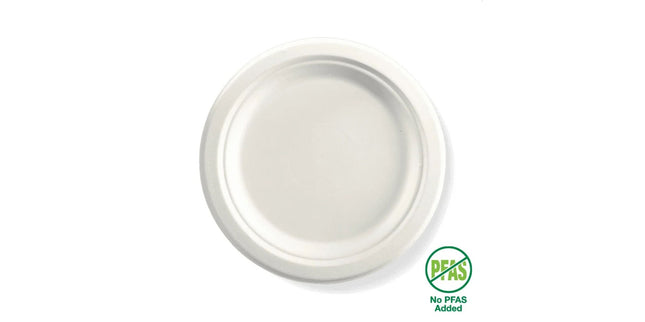 BioPak Plate Round Plant Fibre 230mm 9" Pack 125