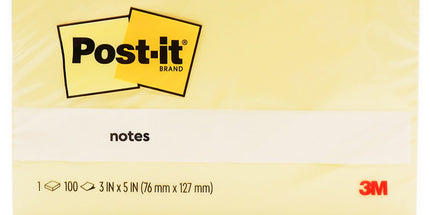 Post-it Self Adhesive Notes 655-Y 76 x 127mm Yellow Pad
