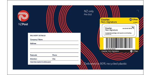 Courierpost Mailer Bag Non-Signature Required DLE 130mm x 240mm Pack 25
