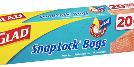 Glad Snaplock Storage Bags Resealable 220 x 250mm