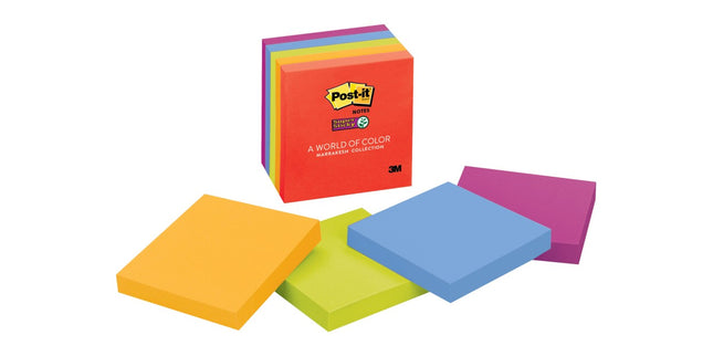 Post-it Super Sticky Self Adhesive Notes 654-5SSAN 76 x 76mm Primaries Pack 5
