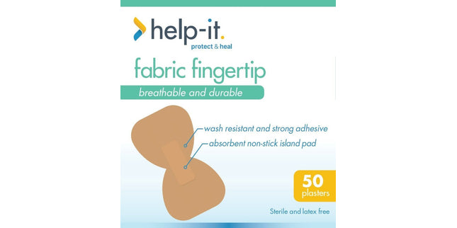 Help-it Fabric First Aid Plasters Fingertip Box 50