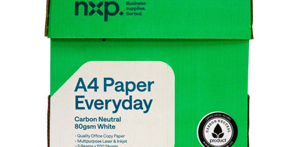 NXP Everyday A4 Carbon Neutral Copy Paper 80gsm White Ream 500 Box 5