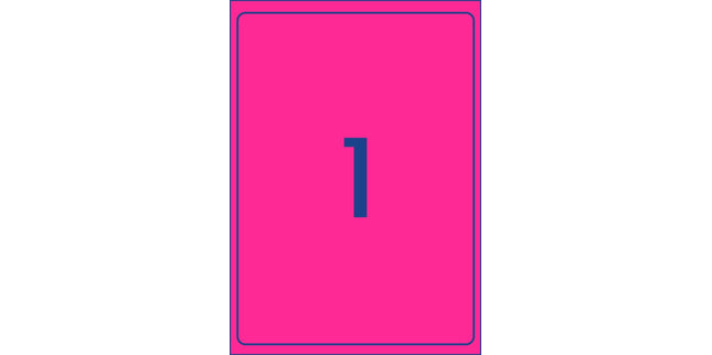 Avery Shipping Labels Laser High Vis 35998 / L7167FP 199.6 x 289.1mm 1 Per Sheet Fluoro Pink Pack 25
