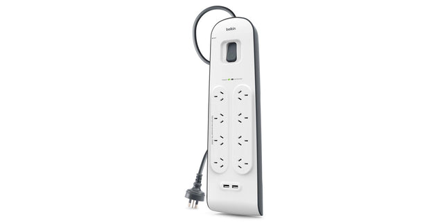 Belkin Powerboard Surge Protected With 2 USB Ports 8 Outlet