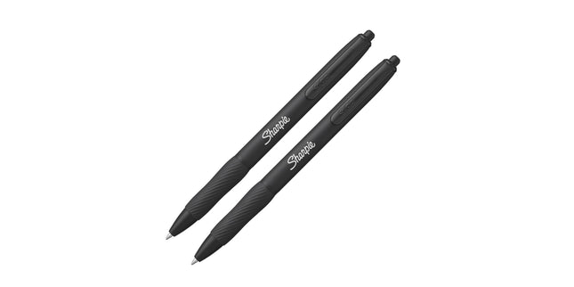 Sharpie S-Gel Pen Metal Barrel Black Pack 2